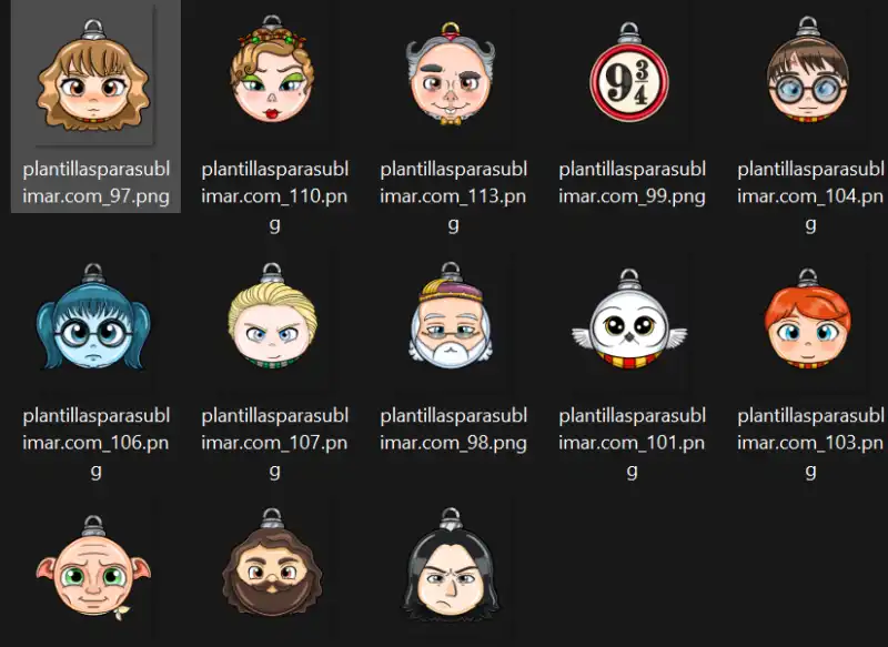 Esferas Harry Potter Imprimibles 13 diseños png