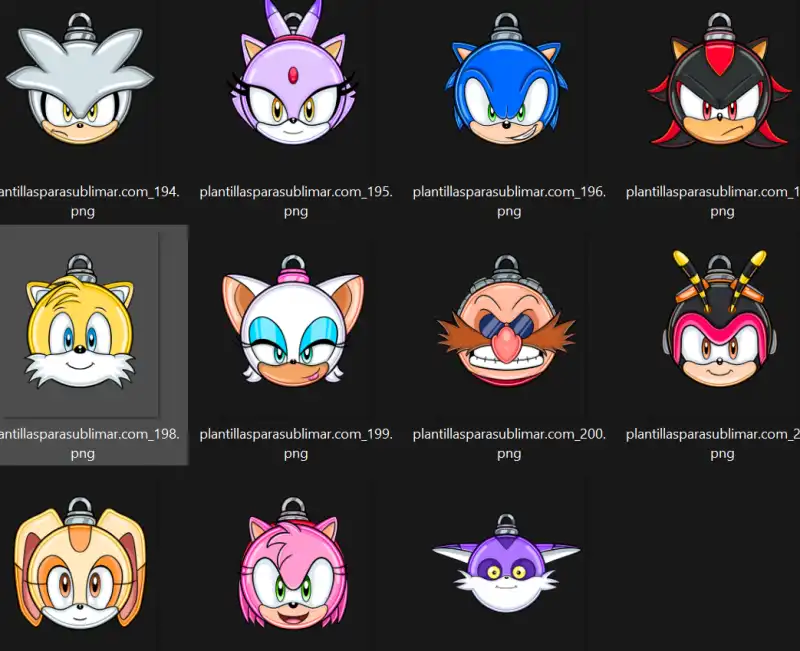 Esferas Imprimibles Sonic y sus amigos 11 png