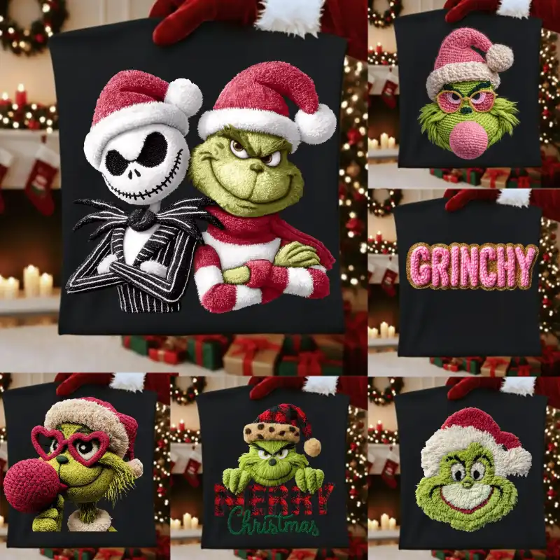 GRINCH TEJIDO CROCHET 26 diseños png