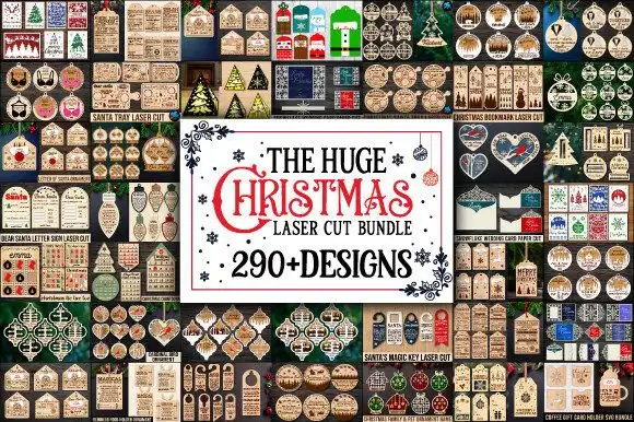 Mega paquete corte laser navideño 290 diseños