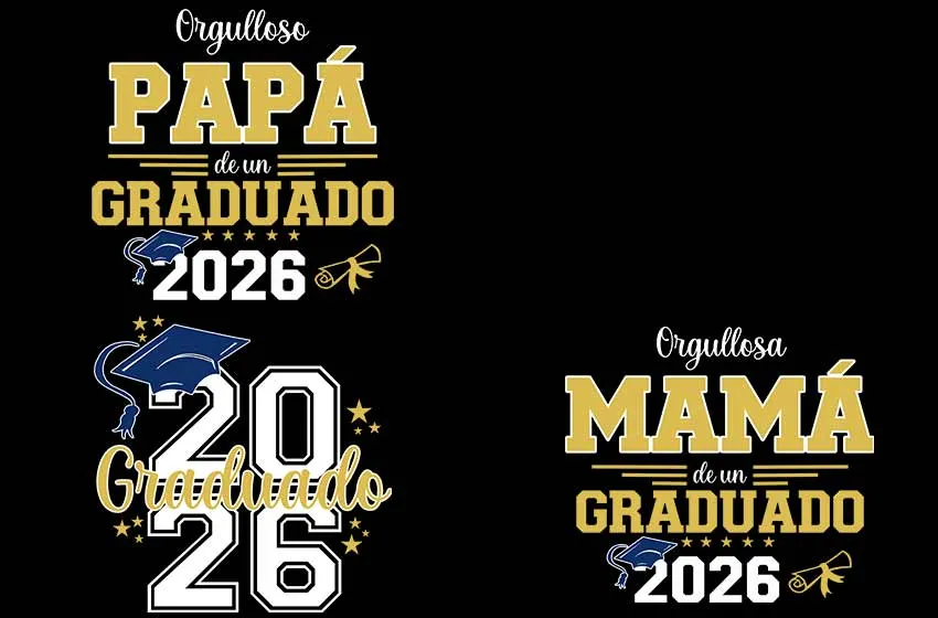 orgulloso papa mama graduado 2026 png
