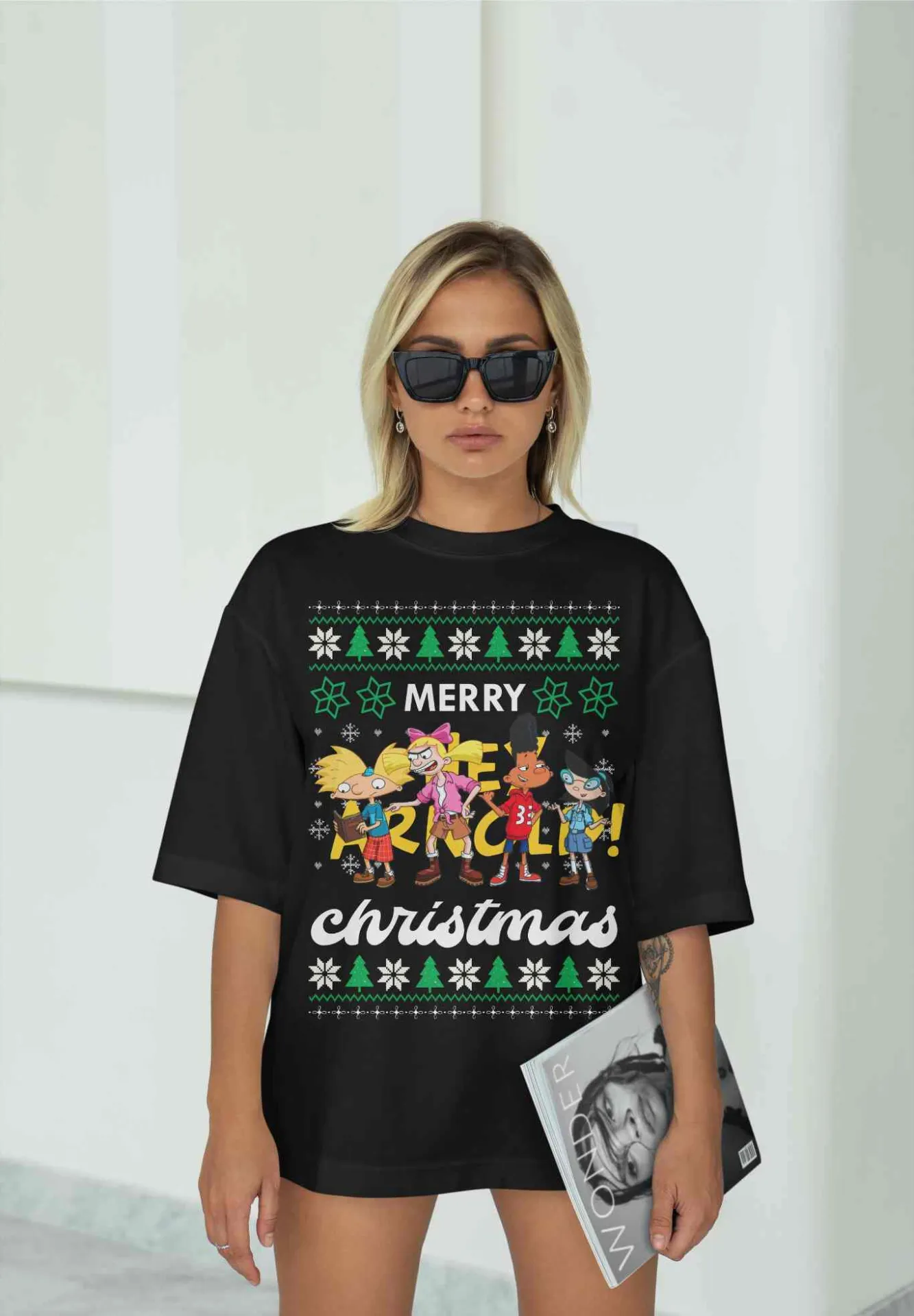 Oye, Arnold ugly suéter DTF Navidad png