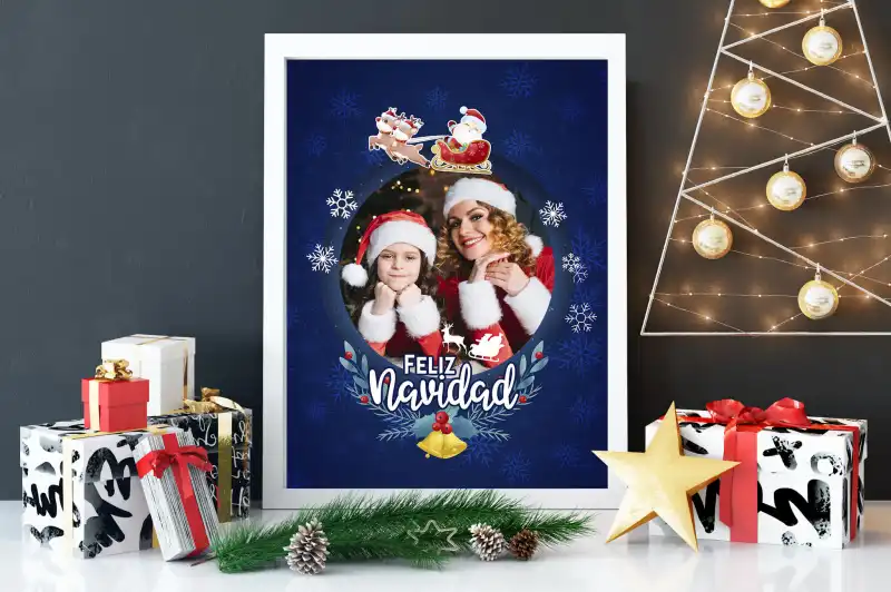 12 cuadros navidad png imprimibles