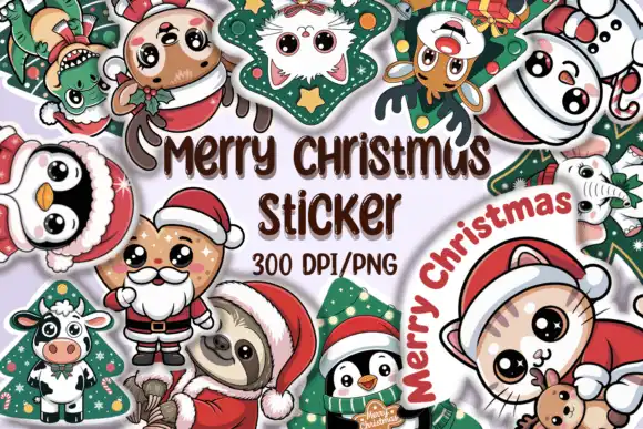 22 Stickers Navideños PNG