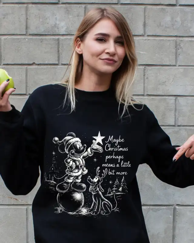 7 diseños Mickey Minnie Blanco y Negro  Navidad DTF Fondo negro