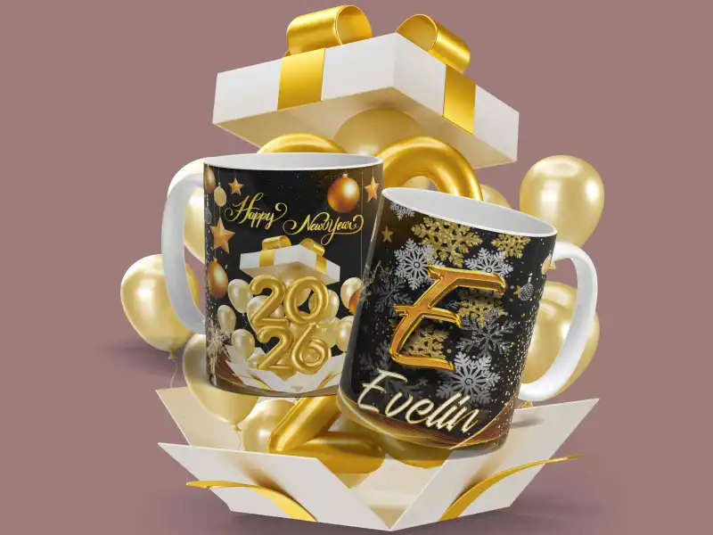 AÑO NUEVO 2026 ALFABETO Abecedario TAZAS plantilla