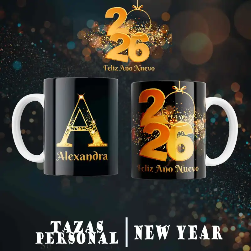 AÑO NUEVO 2026 ALFABETO TAZAS abecedario