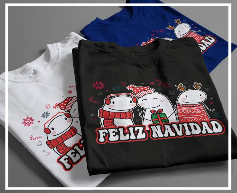 Flork Navidad Vector inmundo animal dos diseños