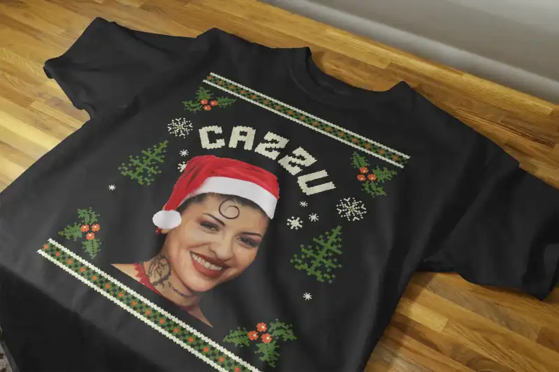 Karol G Cazzu sueter ugly navideño DTF 2 DISEÑOS