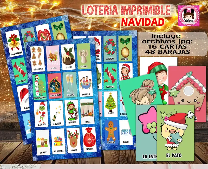 Loteria navideña imprimible