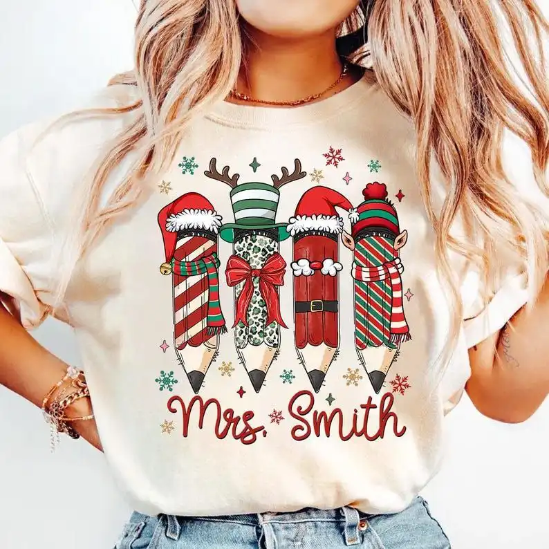 Navidad Maestra Lapices navideños png