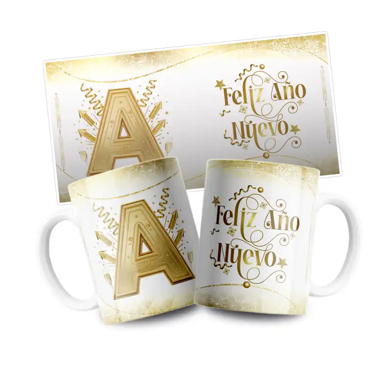 Plantillas AÑO NUEVO 2026 ALFABETO TAZAS
