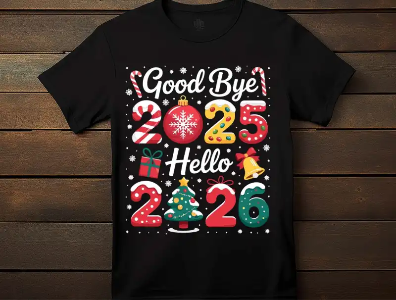 good bye 2025 hello 2026 Vector PDF sublimacion DTF