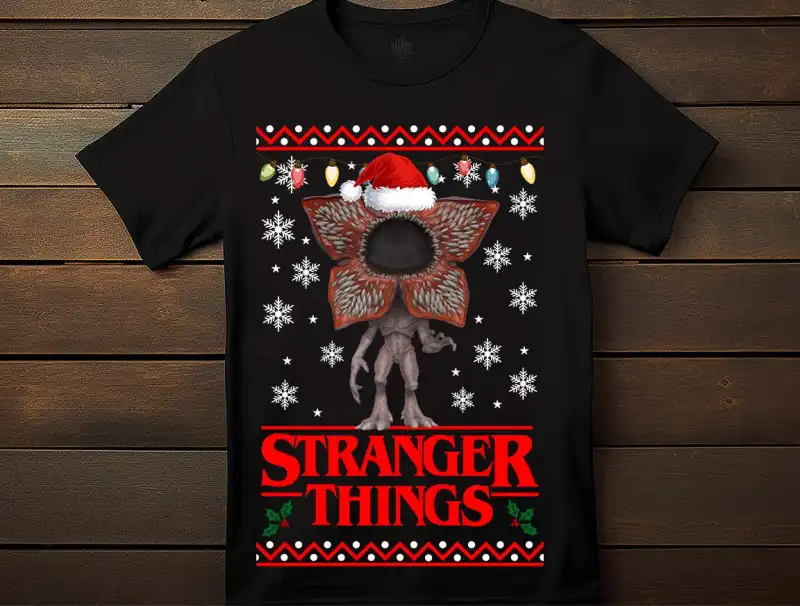 stranger things demogorgon Ugly Navidad Dtf