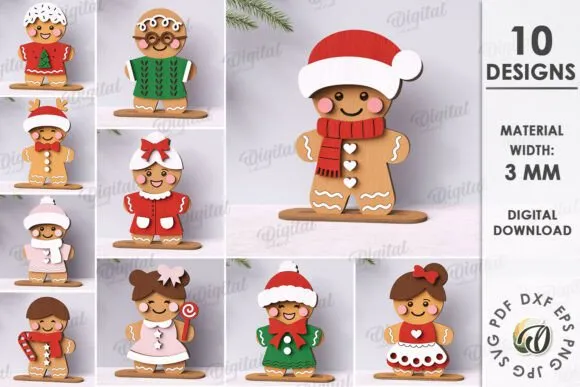 Galleta de jengibre Navidad Corte laser