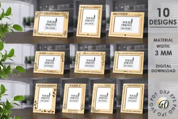 10 marcos cuadros portaretratos corte laser