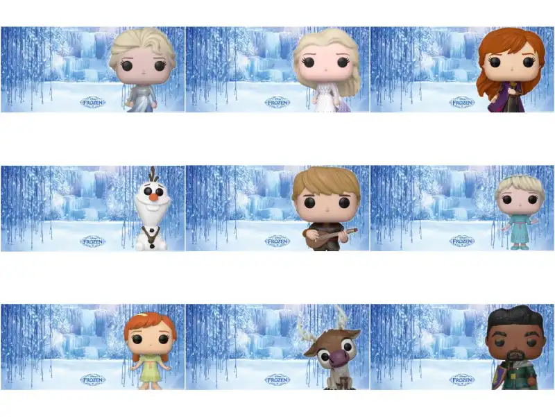 10 Plantillas FUNKO Frozen personajes tazas