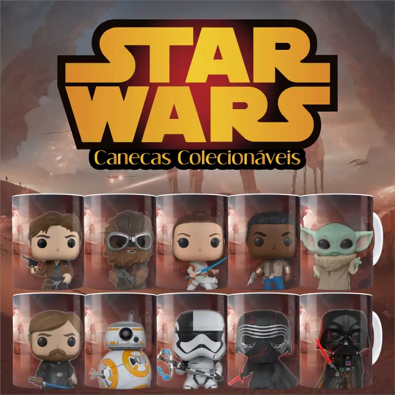 10 Plantillas FUNKO star wars tazas