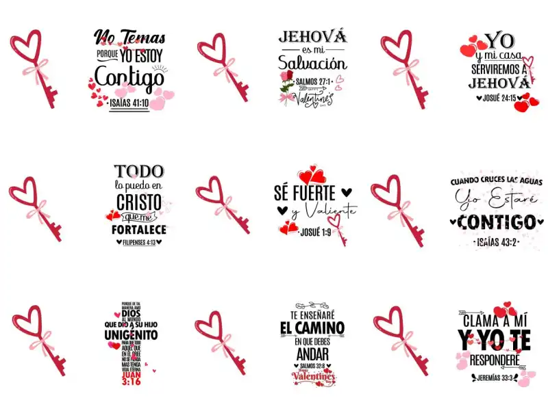 10 plantillas San Valentin Cristiano tazas sublimacion