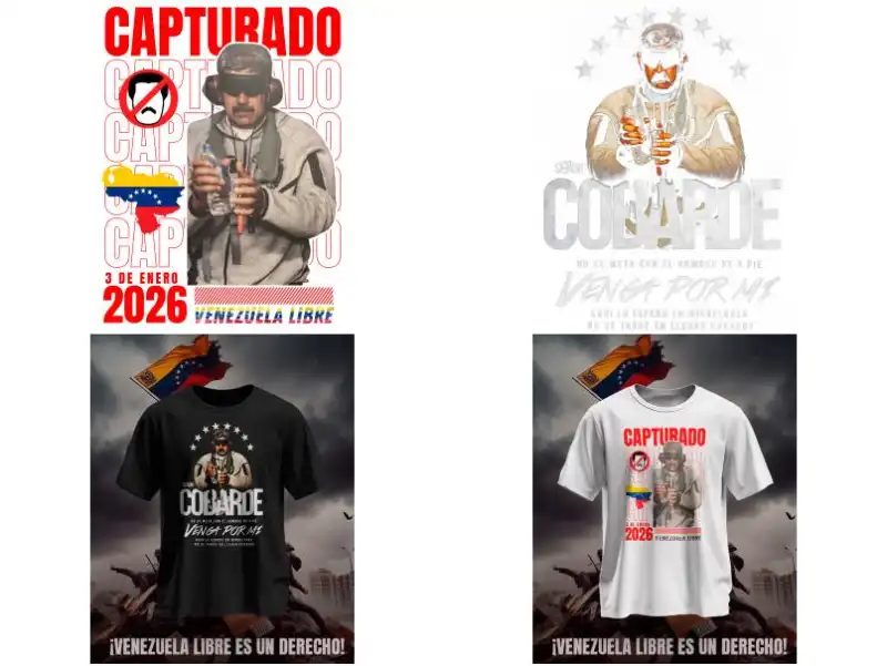 2 diseños playera nicolas maduro capturado dtf