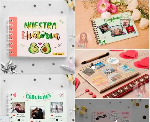 Album nuestras historias, imprimibles san valentin powerpoint