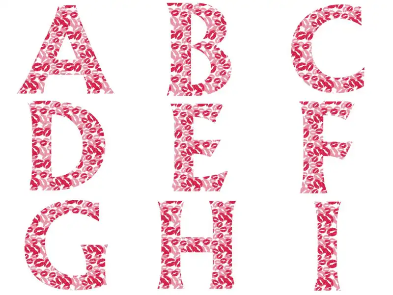 Alfabeto abecedario labios boca kiss png