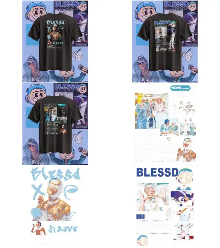 Blessed - Artistas dtf playeras 3 diseños png