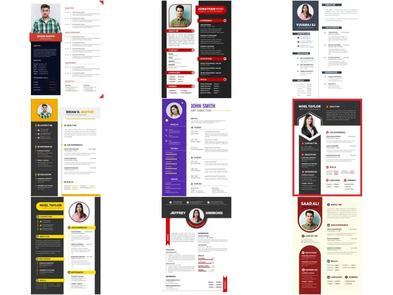 cv curriculum vitae Resume 26 plantillas photoshop