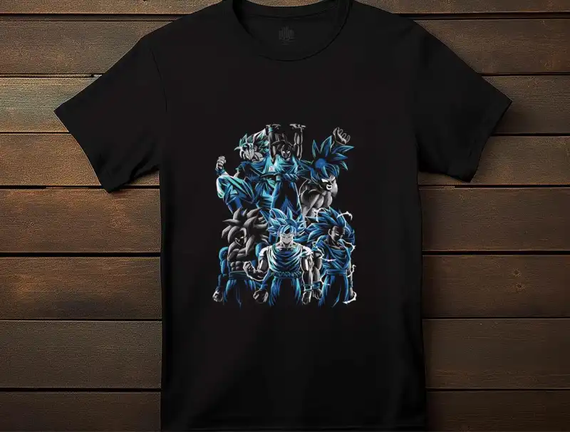 Goku Transformaciones super saiyan Vector DTF PNG PDF