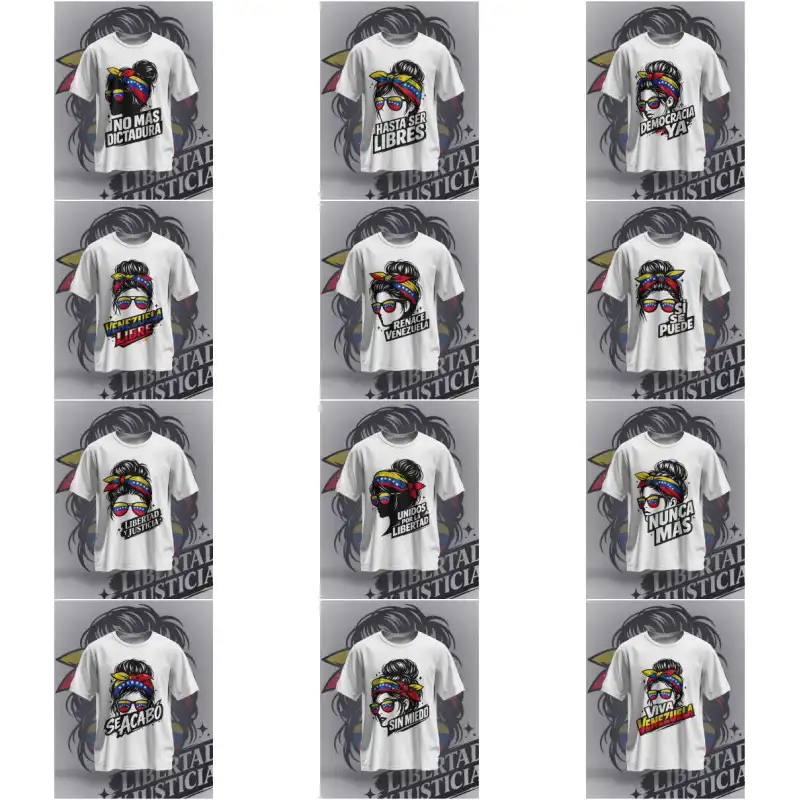 Venezuela frases libertad 12 plantillas png dtf sublimacion