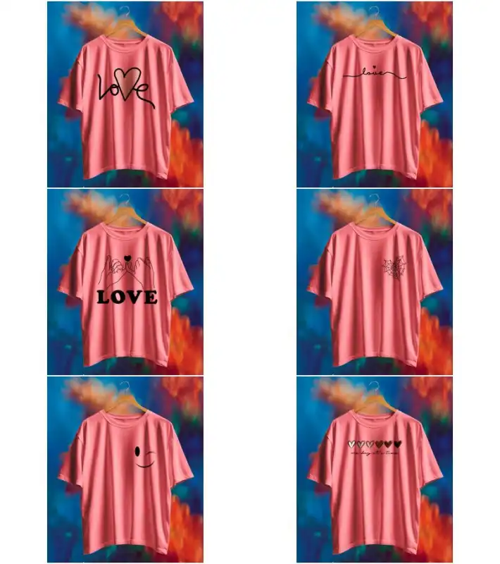 6 vectores corte y sublimación Love corazon