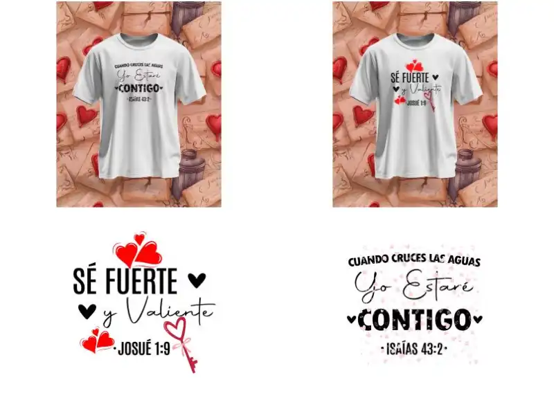 2 diseños cristianos playeras san valentin salmos