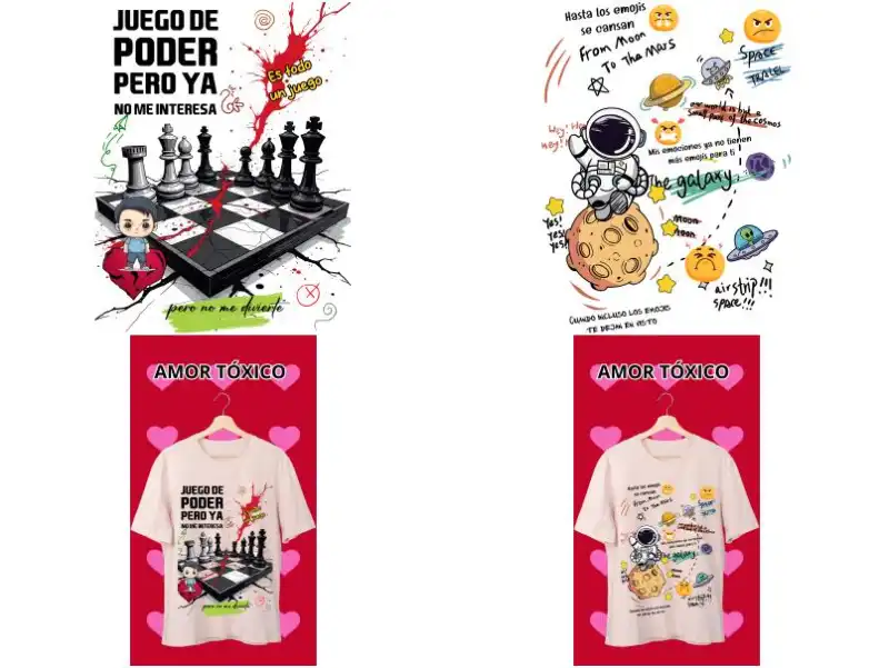 Anti San Valentin 2 diseños amor toxico png playeras