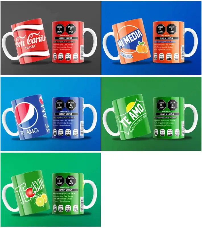 bebidas sodas refrescos san valentin 5 plantillas tazas sublimar