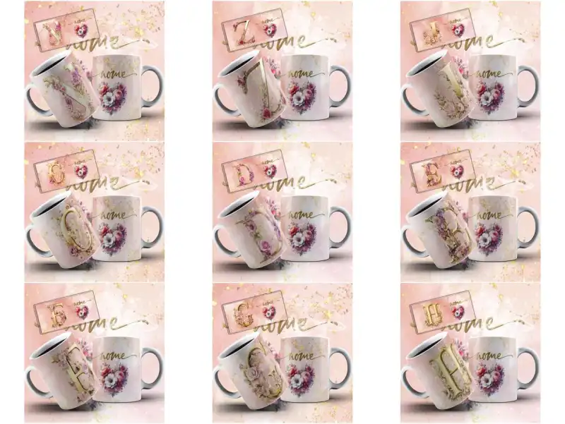 Alfabeto rosas abecedario san valentin plantillas tazas