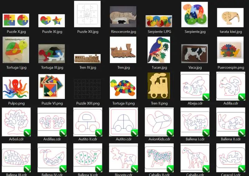 puzzle rompecabezas infantiles corte laser animalitos 196 diseños