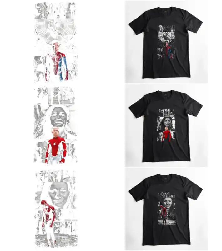 Spider Man Andrew Tobbie Holland playera negra dtf semitonos