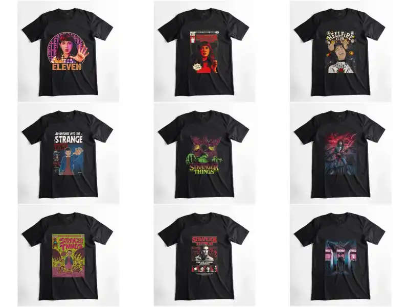 STRANGER THINGS - 9 diseños semitonos dtf