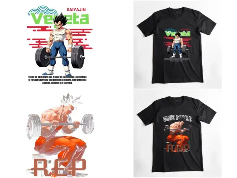 vegeta gohan gym pesas png dtf