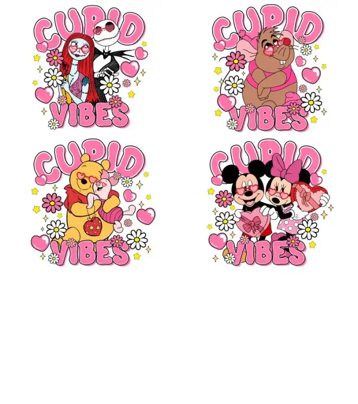 10 diseños stitch angel jack winnie mickey san valentin png