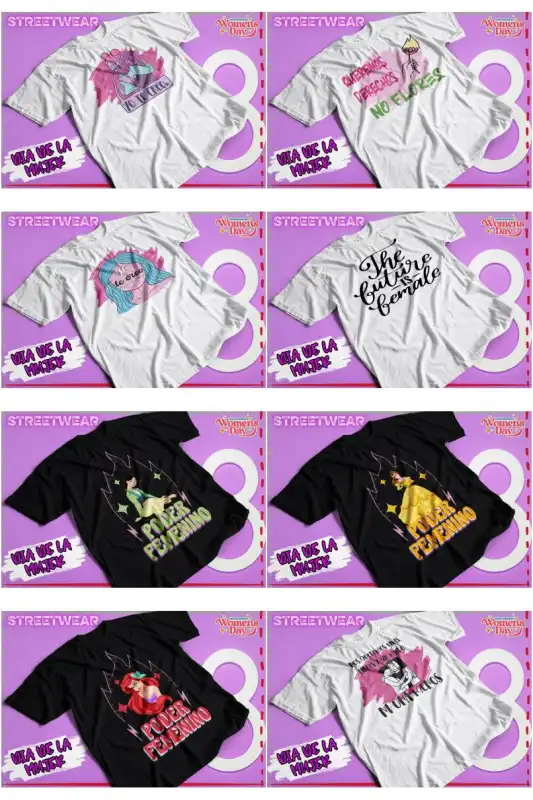 40 diseños mujeres dia de la mujer power girl png