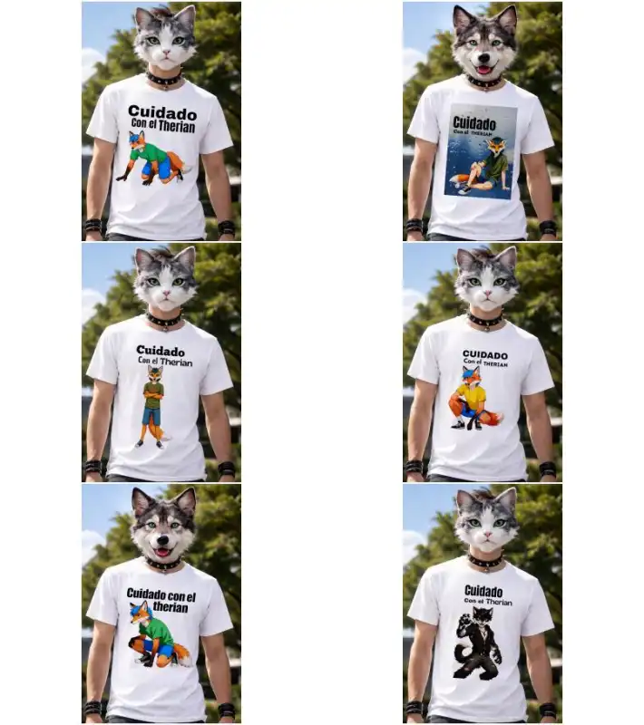 Cuidado con el Therian 7 plantillas GRATIS png sublimacion
