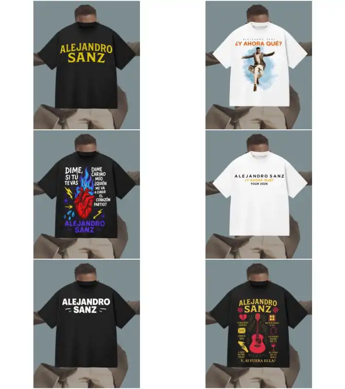 Alejandro Sanz 2 - Artistas 6 diseños png playeras