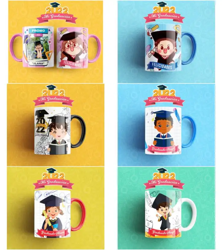 plantillas agresaditos preescolar graduados tazas 10 diseños editables