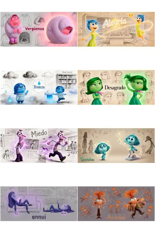 9 plantillas para tazas Intensamente sublimacion