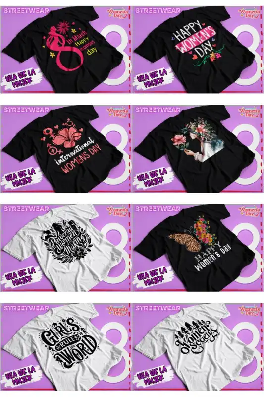 12 vectores womens day dia de la mujer svg png