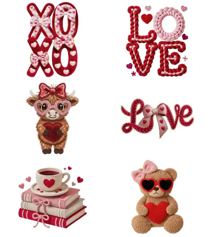 SAN VALENTIN CROCHET BLANCO 20 diseños png