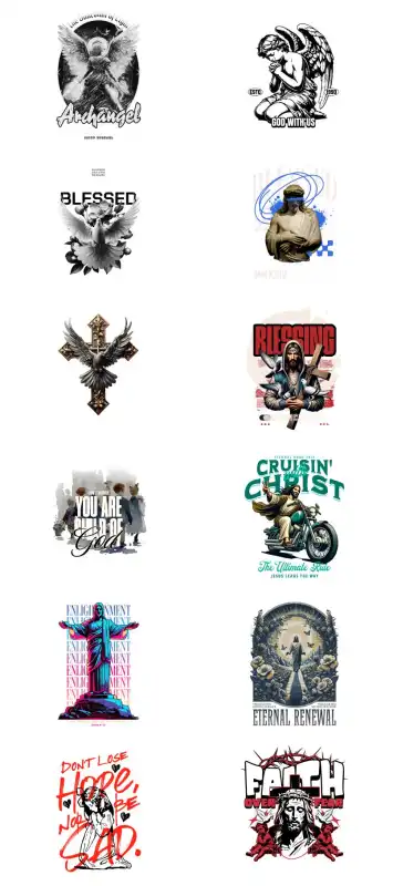 50 diseños cristianos png PDF playeras cristo jesus