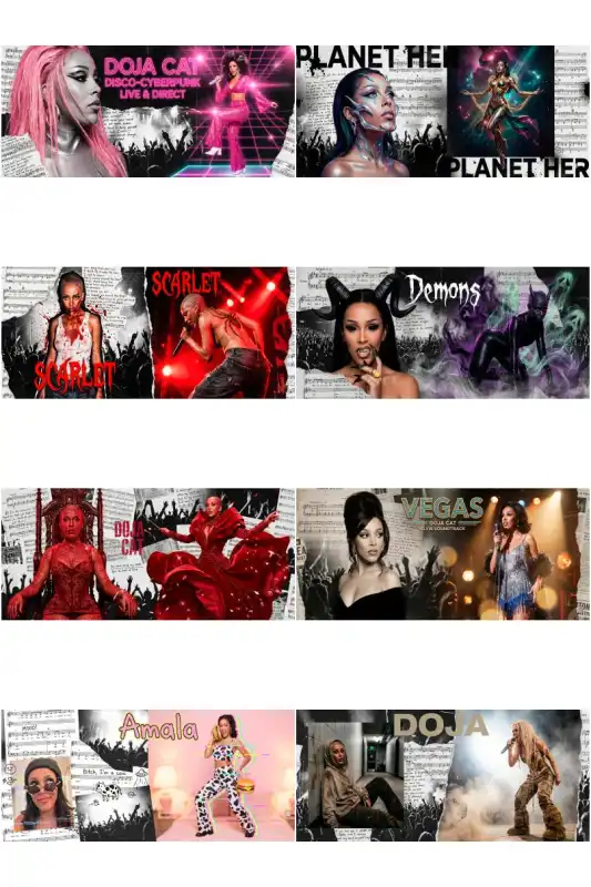 Doja Cat - Artistas 8 PLANTILLAS tazas sublimar