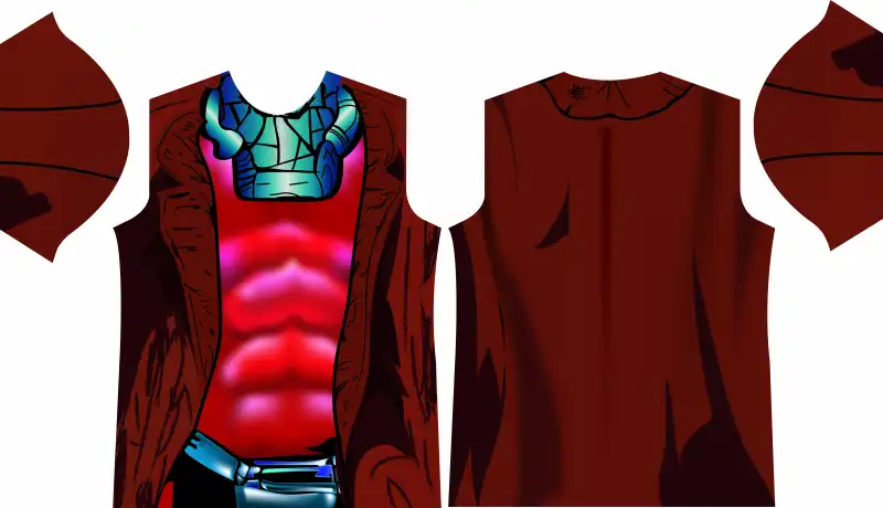Gambit_xmen traje playera vector uniforme